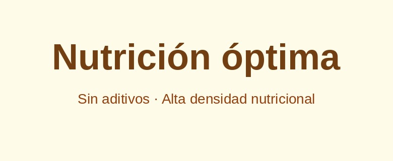 Nutrición óptima — Alimentos de alta densidad nutricional sin aditivos
